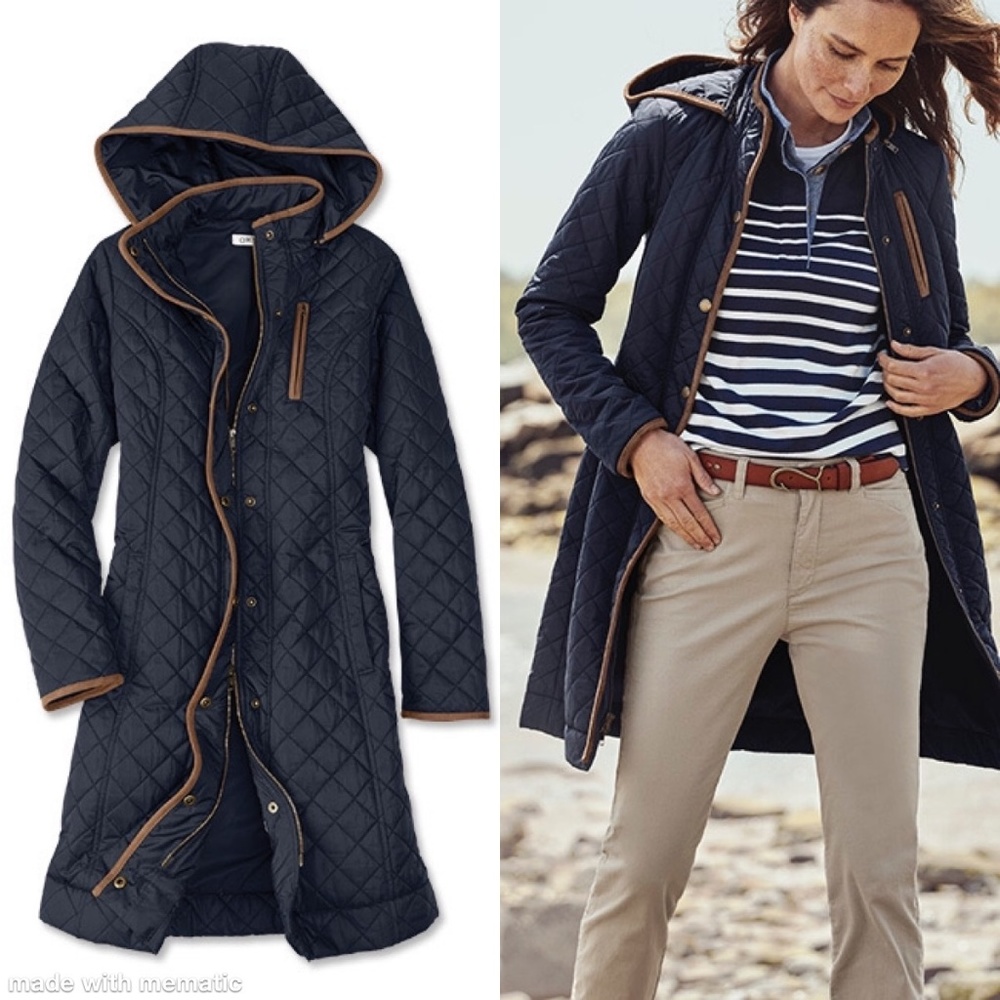 Orvis Sunderland Quilted Navy Coat